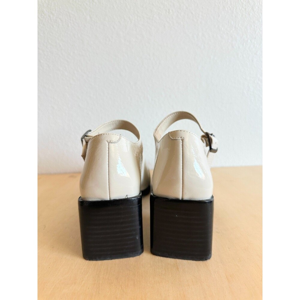 INTENTIONALLY BLANK Marty Mary Jane Patent Leather Cream Square Toe Women's 5 - Picture 6 of 10